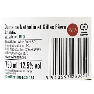 Domaine Fevre | Vin alb sec bio Chablis 0.75L