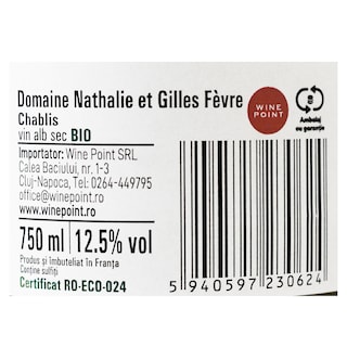 Domaine Fevre | Vin alb sec bio Chablis 0.75L