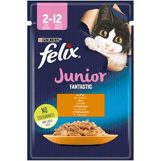 Felix | Fantastic | Hrana umeda pentru puii de pisica, cu pui in aspic 85g