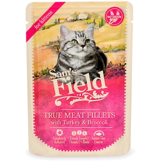 Sam's Field | Hrana umeda pentru pisici, cu curcan si broccoli 85g