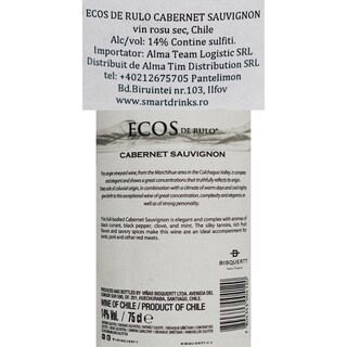 Ecos | Vin rosu sec Cabernet Sauvignon 0.75L