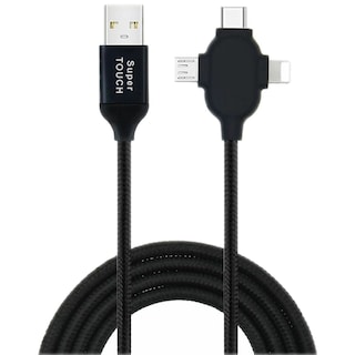Super Touch | Cablu de date 3 in 1 Lightning, Micro USB, Type-C