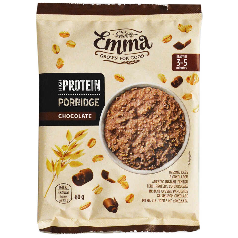 Emma | Porridge proteic cu ciocolata 60g | Mega-image