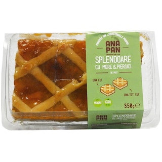 Ana Pan | Prajitura Splendoare, cu mere si piersici, de post 350g