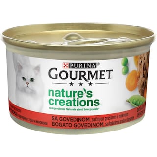 Gourmet | Nature's Creations | Hrana completa pentru pisici cu vita 85g