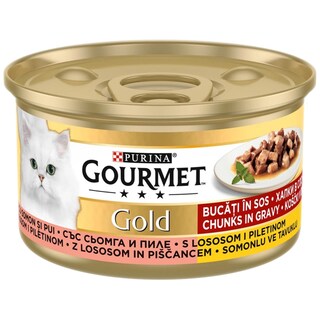 Gourmet | Gold | Hrana umeda pentru pisici cu somon si pui 85g