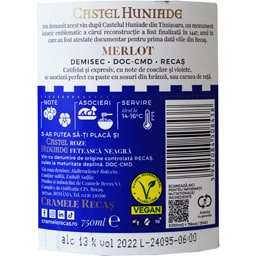 Castel Huniade | Vin rosu demisec Merlot 0.75L