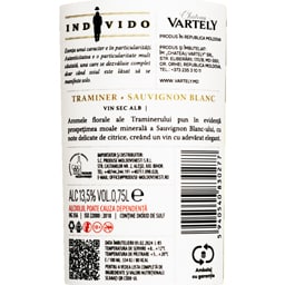 Vartely | Individo | Vin alb sec Traminer, Sauvignon Blanc 0.75L