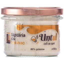 Laptaria cu caimac | Untul cel sarat-afumat 80% grasime 150g