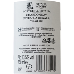Gitana Winery | Vin alb sec Chardonnay & Feteasca Regala 0.75L