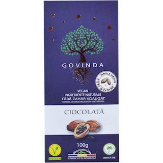 Govinda | Ciocolata traditionala cu cacao 72% 100g