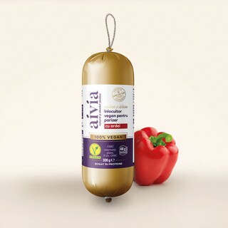 Aivia | Inlocuitor vegan pentru parizer cu ardei 300g
