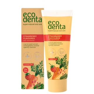 Ecodenta | Pasta de dinti pentru copii, cu aroma de capsuni si morcov 75ml