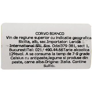 Corvo | Vin alb 0.75L
