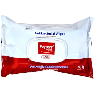 Expert wipes | Servetele umede dezinfectante pentru maini 60 bucati