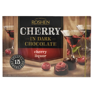 Roshen | Praline de ciocolata, cu visina in lichior 155g