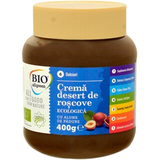 Bio All Green | Crema de roscove eco cu alune de padure 400g