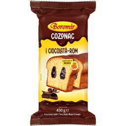 Cozonac cu crema de ciocolata si rom 450g