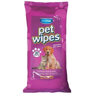 Deep Fresh | Servetele umede pentru caini si pisici, 30 buc.
