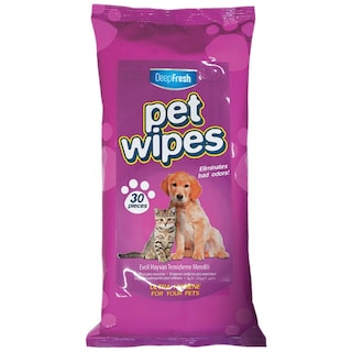 Deep Fresh | Servetele umede pentru caini si pisici, 30 buc.