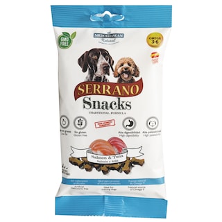 Serrano Snack | Recompense cu somon si ton pentru caini 100g