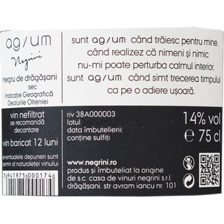 Negrini | Muga | Vin rosu Negru de Dragasani 0.75l