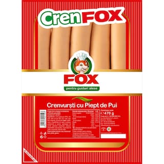 Fox | Crenvursti cu piept de pui 470g