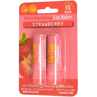 Lip Lip | Balsam de buze capsuni, SPF 15, 2 bucati
