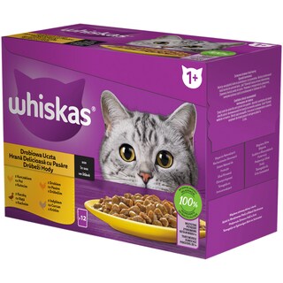 Whiskas | Hrana umeda petnru pisici, cu pasare in sos 12x85g