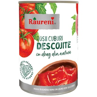 Raureni | Rosii cuburi descojite 380g