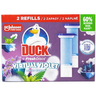 Duck | Rezerve odorizant gel pentru vasul toaletei Fresh Discs Virtual Violet 2x36ml