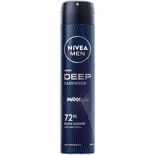 Nivea Men | Deodorant spray Deep Black Carbon Dark Wood 200ml