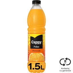 Cappy Pulpy | Bautura racoritoare cu suc si pulpa de portocale 1.5L