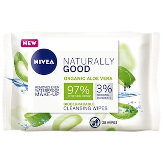 Nivea | Servetele demachiante biodegradabile cu aloe vera, 25 bucati