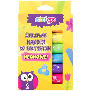 Strigo | Creioane gel neon, 6 culori