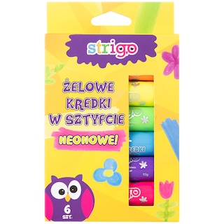 Strigo | Creioane gel neon, 6 culori