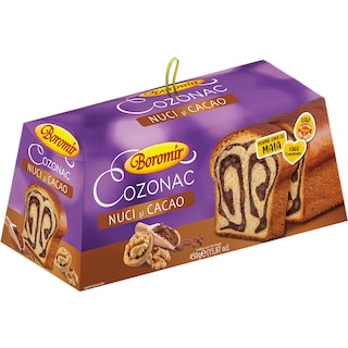 Boromir | Cozonac cu 35% crema nuca si cacao 450g