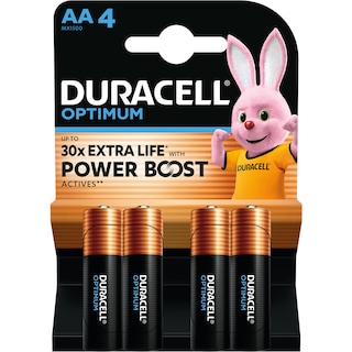 Duracell | Baterie Optimum, AA, 4 bucati