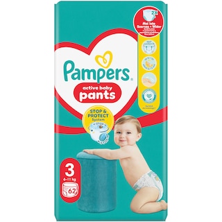 Pampers | Pants | Scutece chilotel bebelusi Marimea 3, 6-11 kg, 62 buc