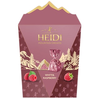 Heidi | Praline cu ciocolata alba cu umplutura de zmeura 100g
