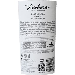 Vinohora | Vin rosu sec Rara Neagra, Malbec 0.75L