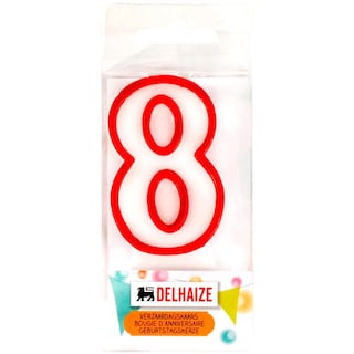 Delhaize | Lumanare aniversare cifra 8