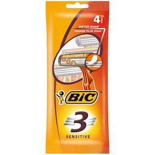 Bic | Aparat de ras pentru barbati, 3 lame, 4 bucati