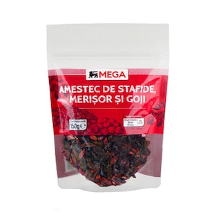 MEGA | Amestec de stafide, merisor si goji 150g