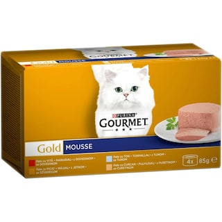 Gourmet | Gold | Hrana umeda pentru pisici, Pate Mousse 4x85g