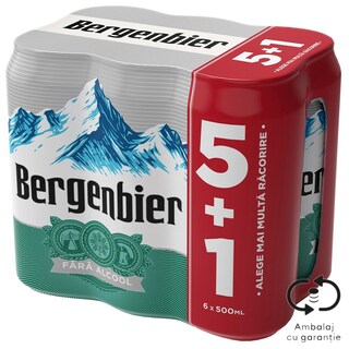 Bergenbier | Bere blonda fara alcool 5+1 x 0.5L