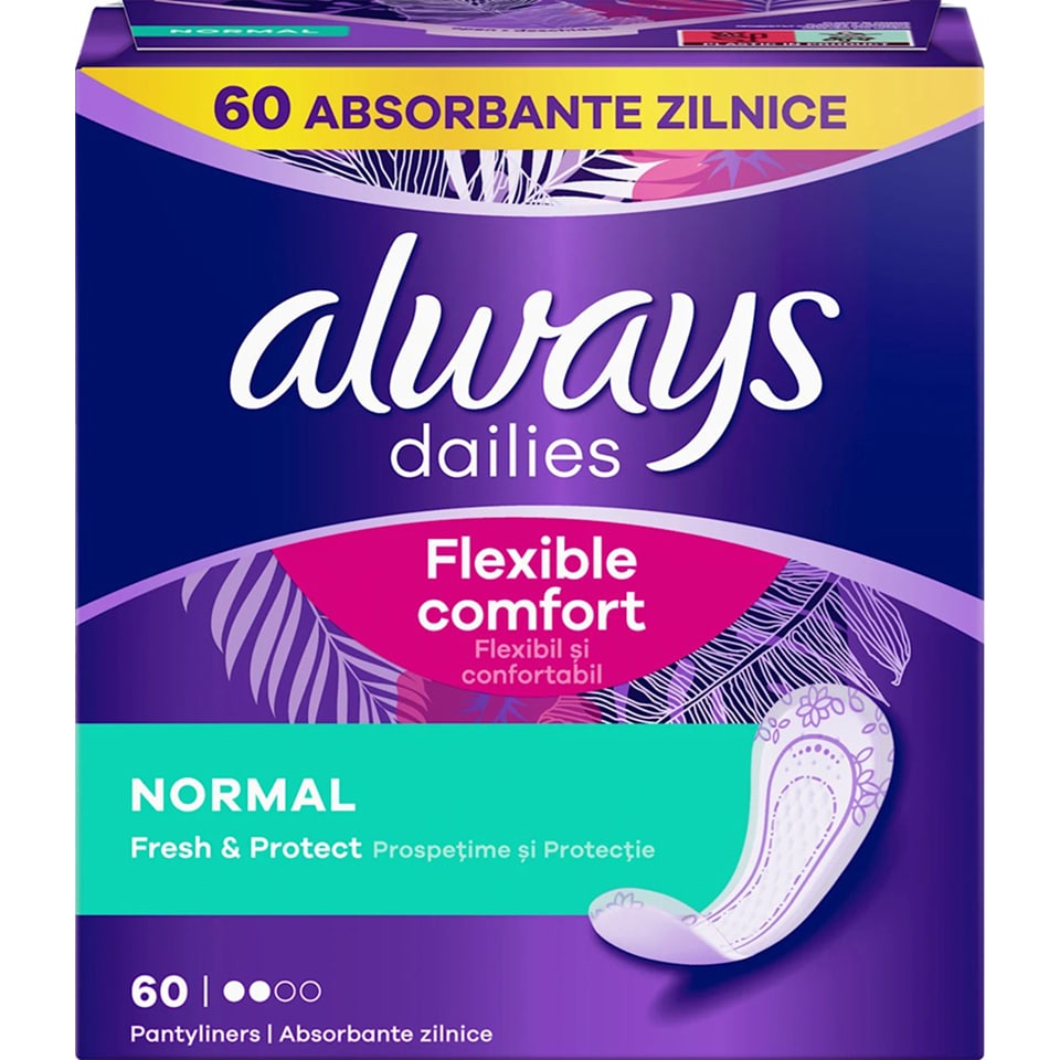Absorbante zilnice Normal, 60 bucati