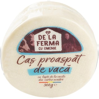 De la ferma cu omenie | Cas proaspat din lapte de vaca 300g