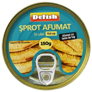 Defish | Sprot afumat in ulei 150g