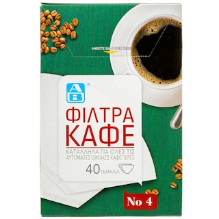 AB CHOICE | Filtre pentru cafea, marimea 4, 40 buc.